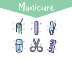 Manicure Vector White Background