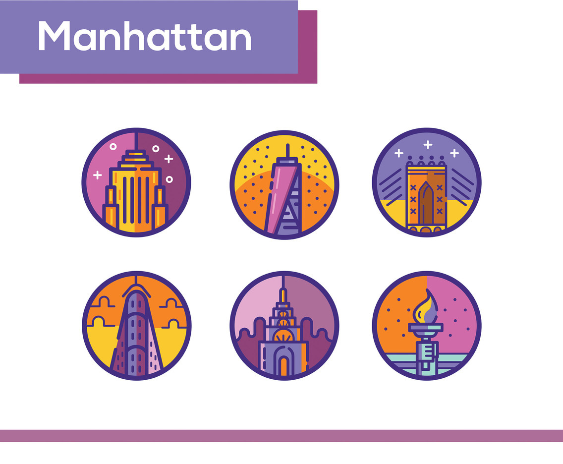 Manhattan Icon Vector