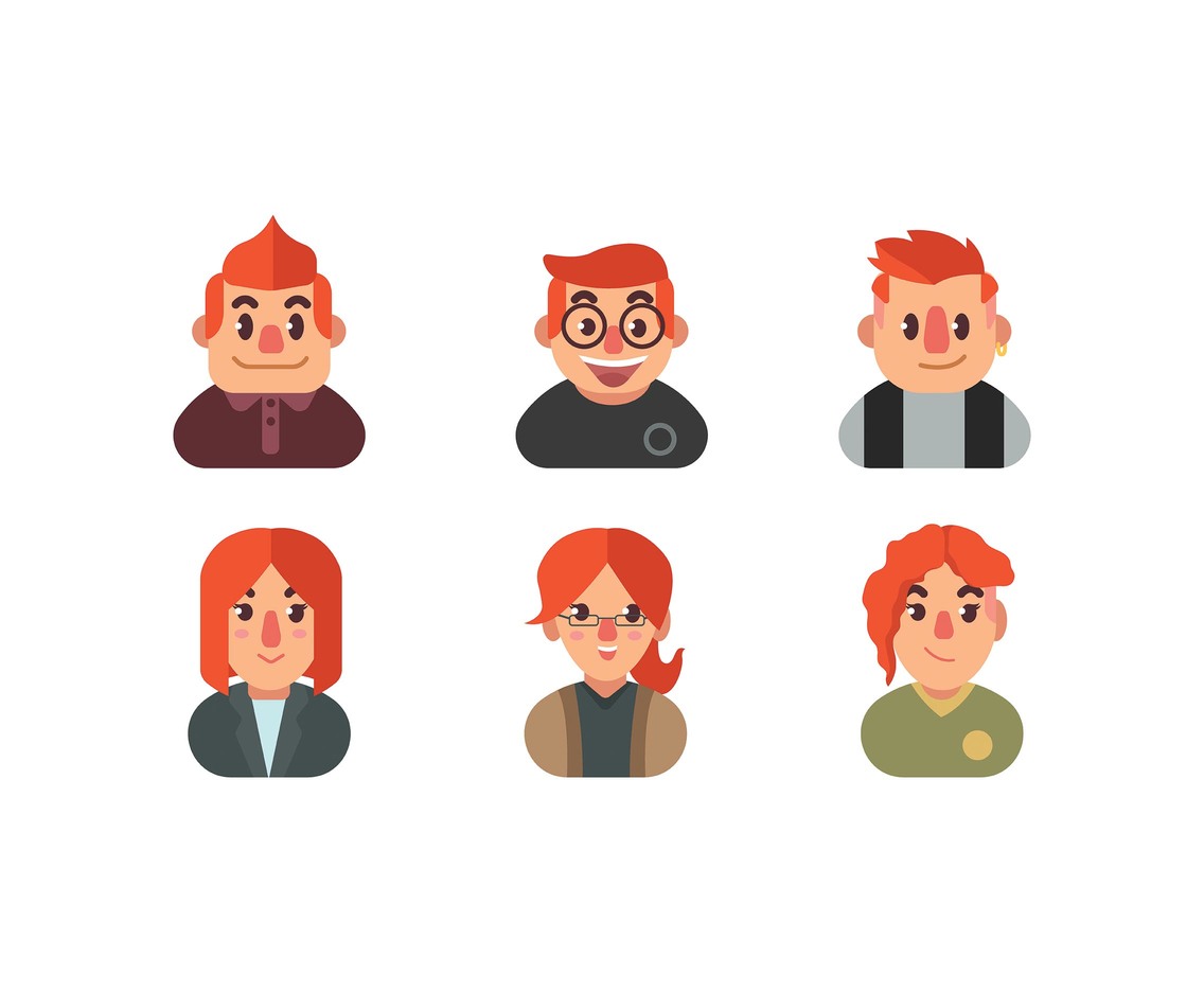 Redhead Icon Vector