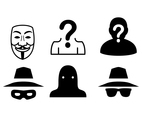 Flat Black Anonymous Icon