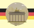 Free Berlin With Germany Flag Illustration