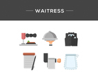 Waitress Icon Vector