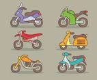 Hand Drawn Motocycle Collection Vector