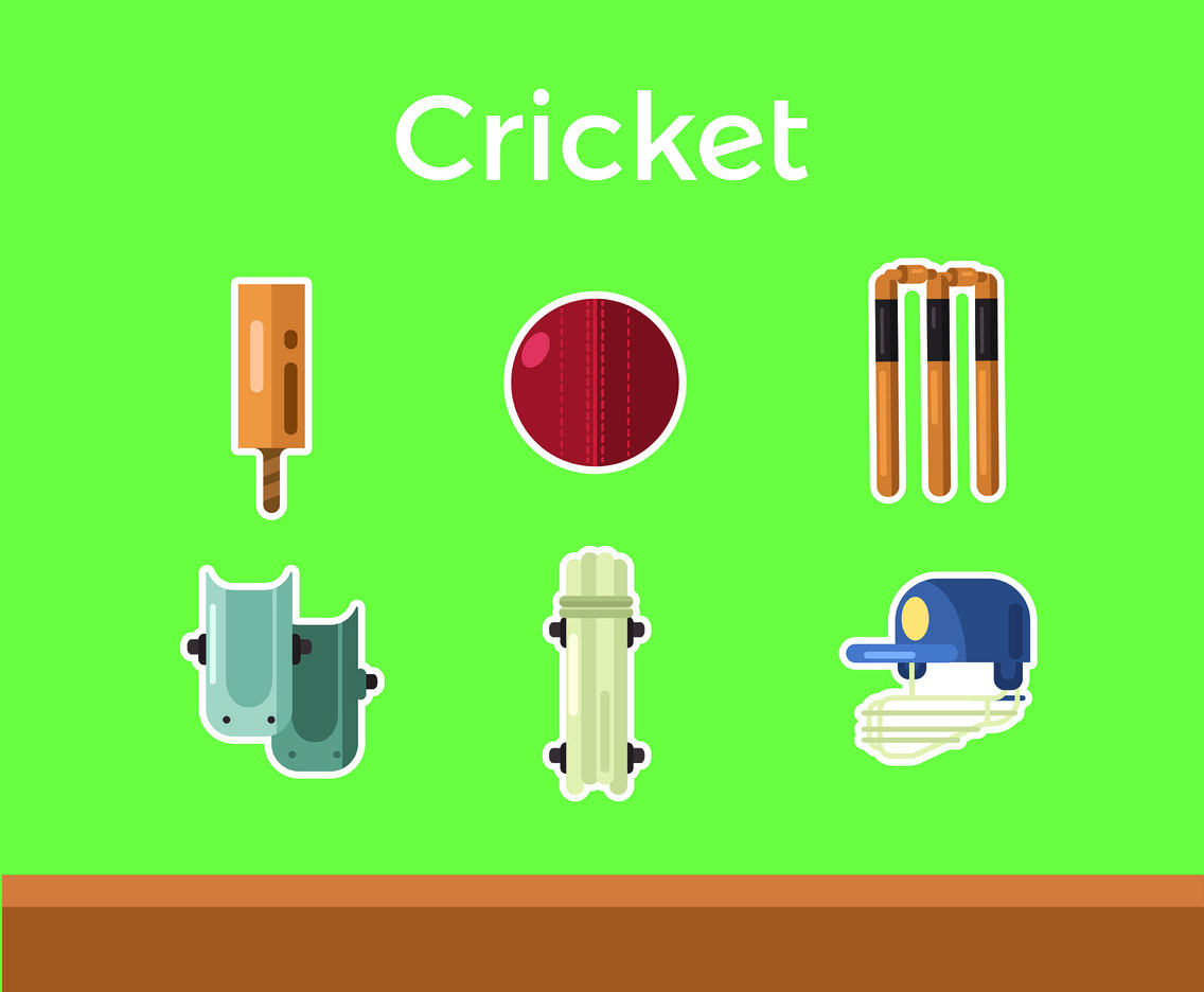 Cricket Vector Green Background