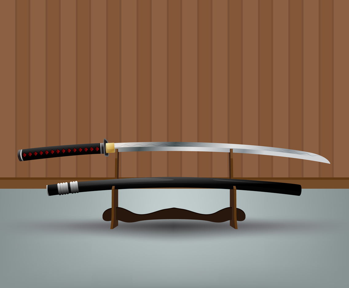 Katana Sword Setup Vector 