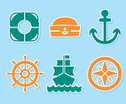 Sailor Element Icons Vector