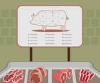 Free Pork Meat Shop Illustration