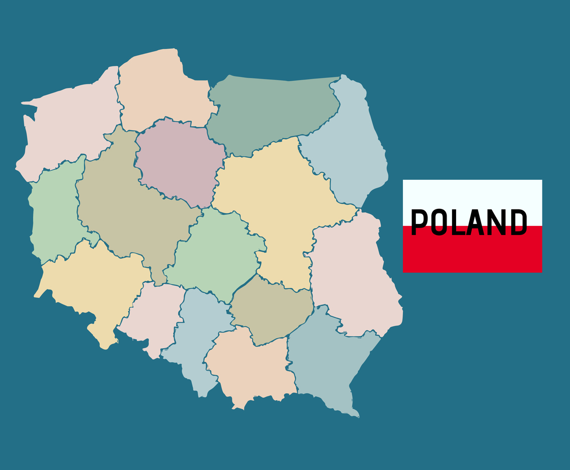 Poland Blind Map