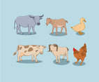 Various Farm Animals Vector