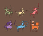 Centaur Vector in Different Colors