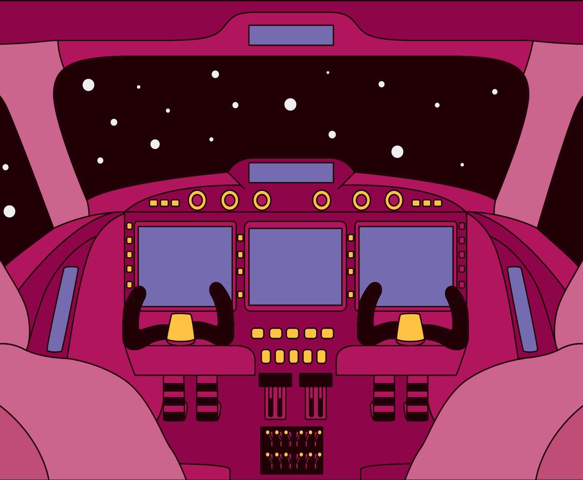 Air Space Ship Cockpit Vector
