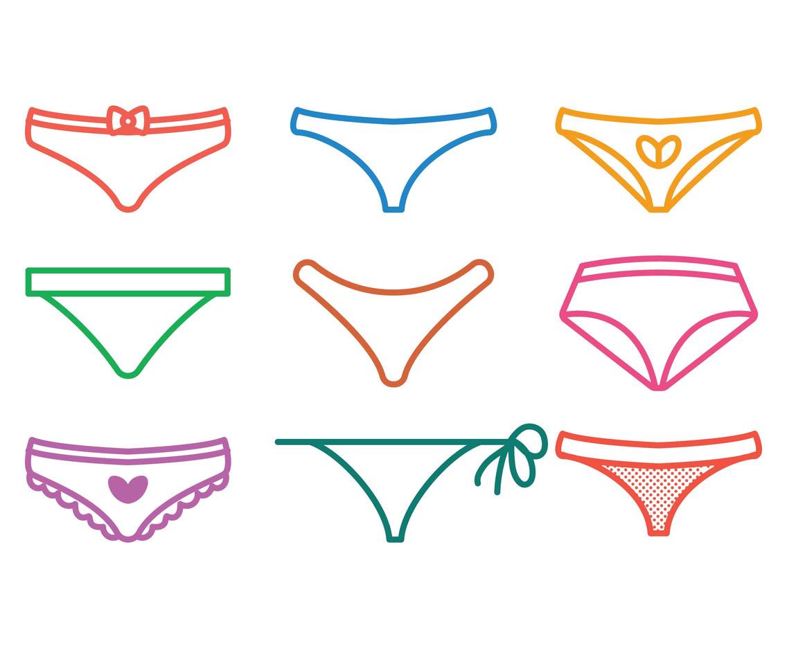 Vector Set Silhouettes Woman Underwear Styles Stock Vector (Royalty Free)  280855385