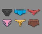 Panties vector set