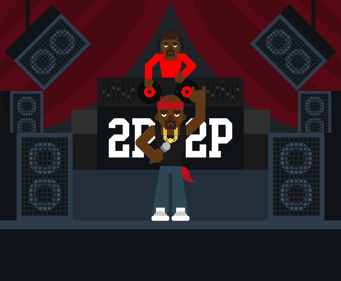 Hiphop Rap Singer Artist Illustration Vector