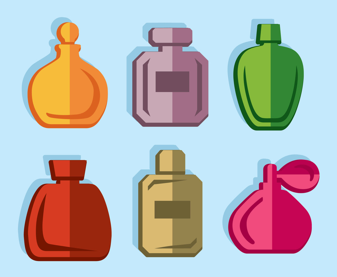 Colored Fragrance Icons Vector Vector Art & Graphics | freevector.com