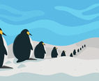 Flock of Penguins Vector