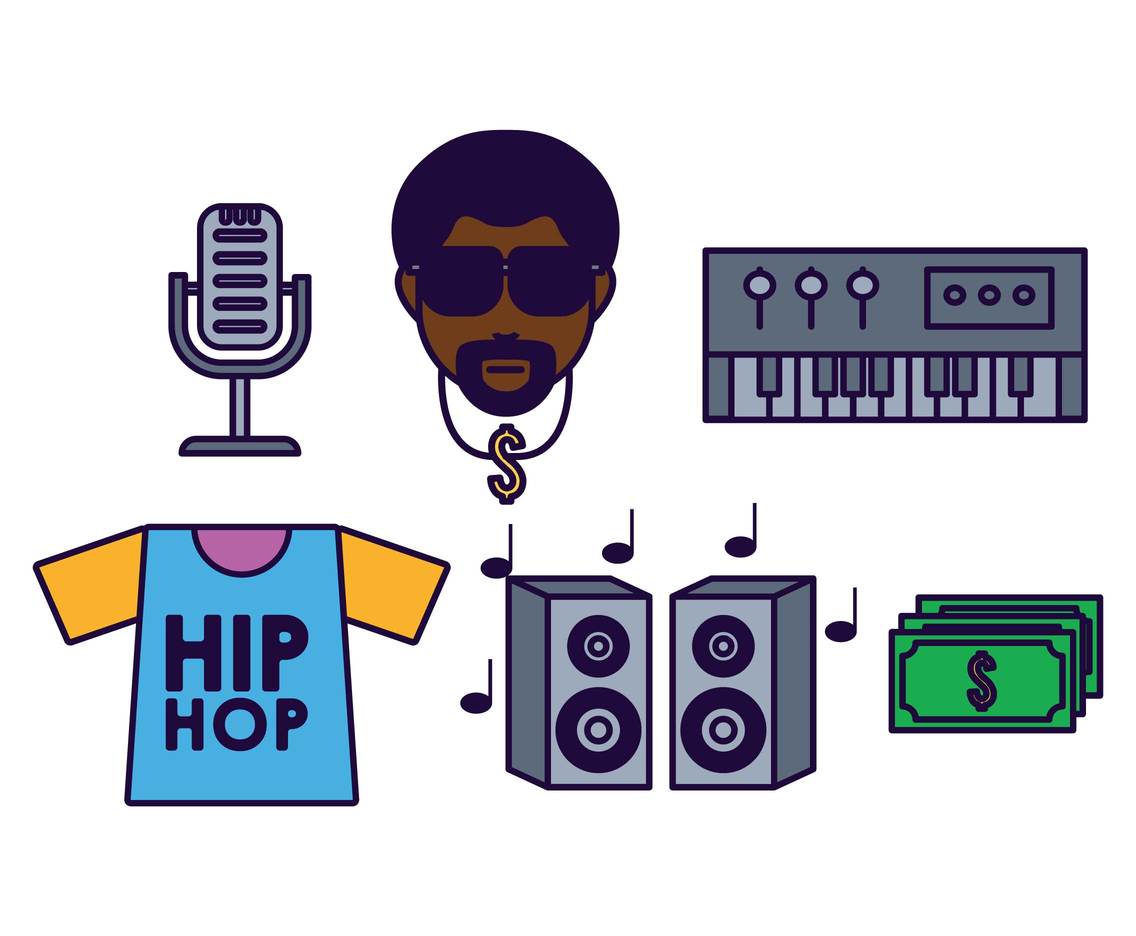 Hip hop vector set