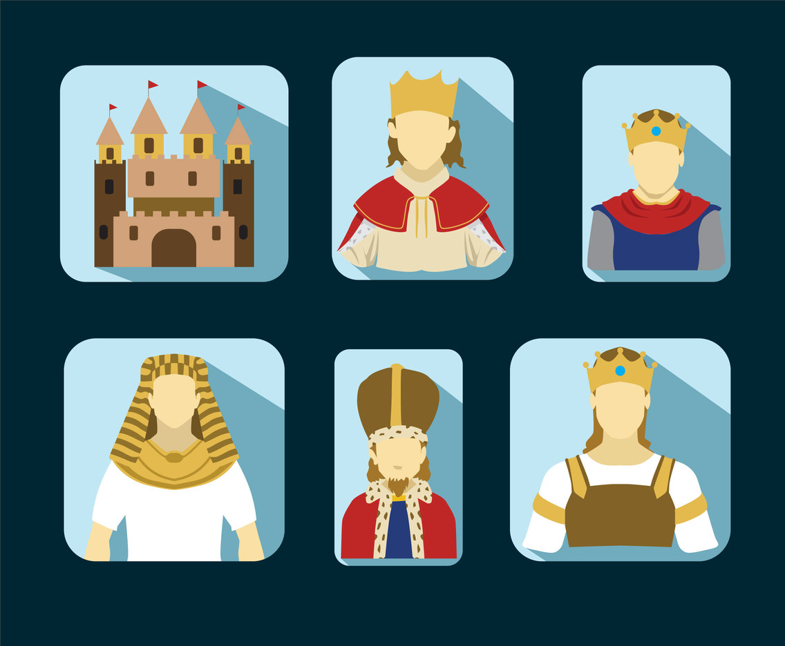 King Icons Vector