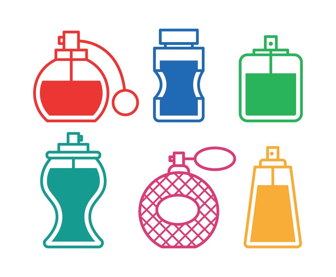 Fragrance vector icons 