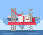 Offshore Drilling Rig Vector