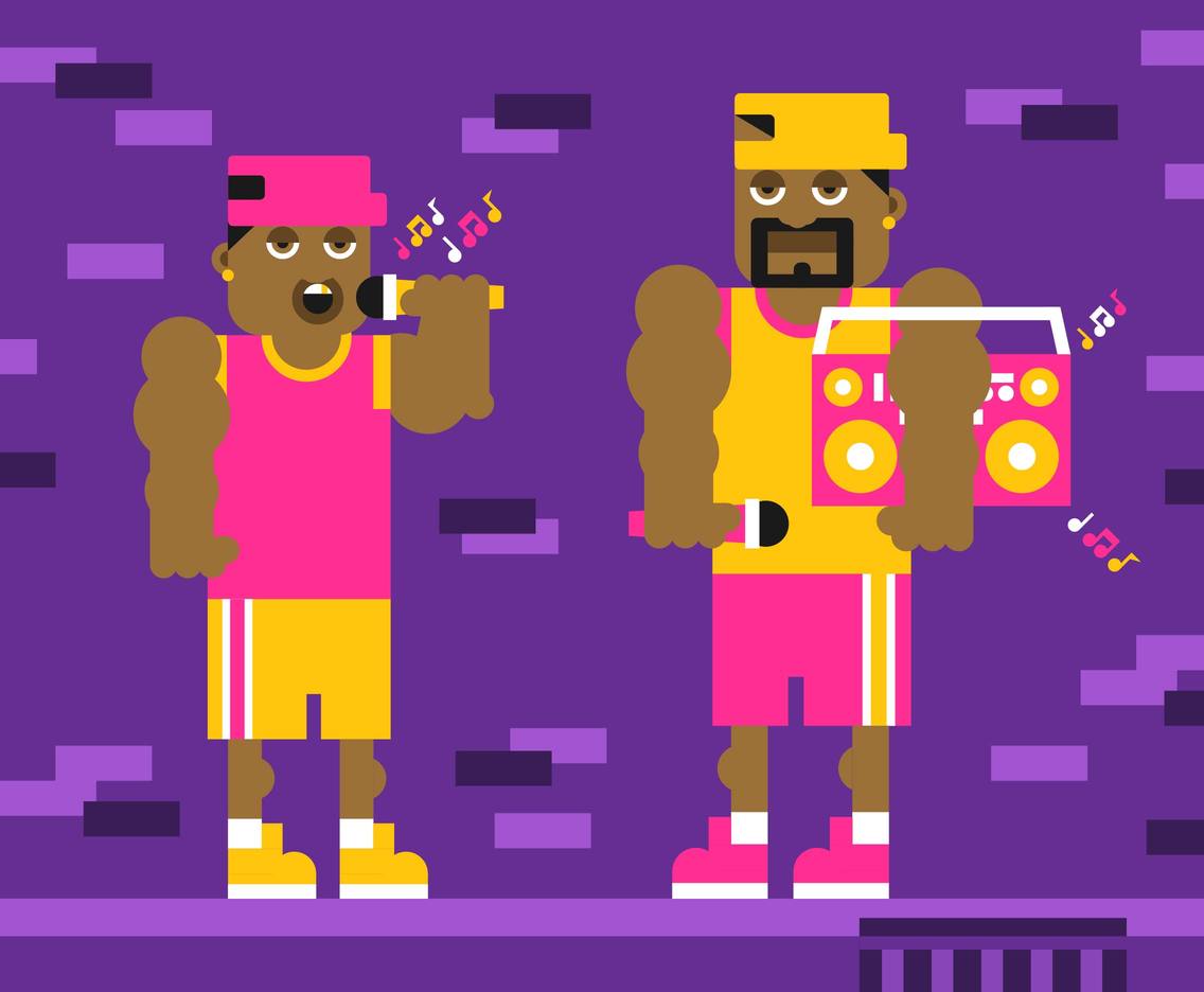 Hiphop Rap Battle Illustration Vector