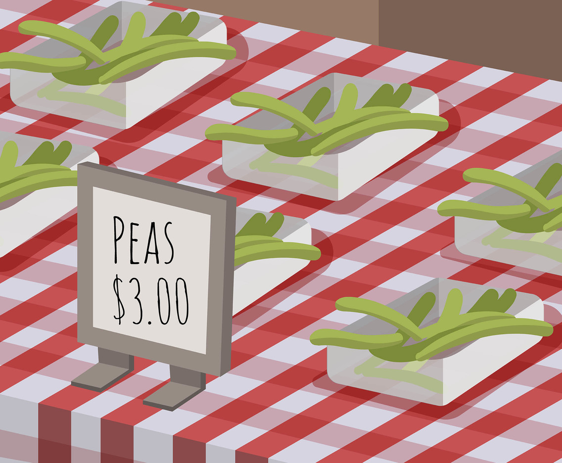 Peas for Sale Vector