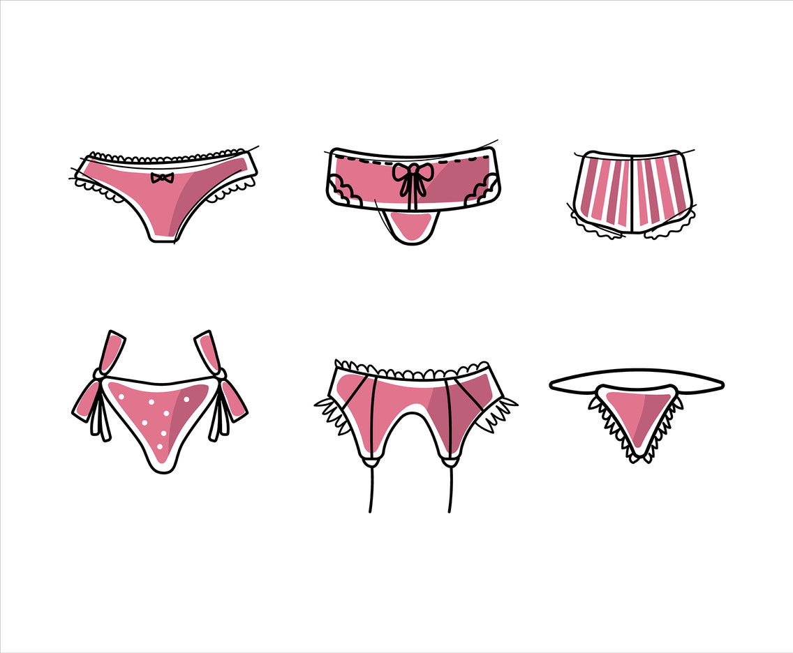 Pink Panties Sketch Vector Vector Art & Graphics
