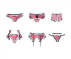 Pink Panties Sketch Vector