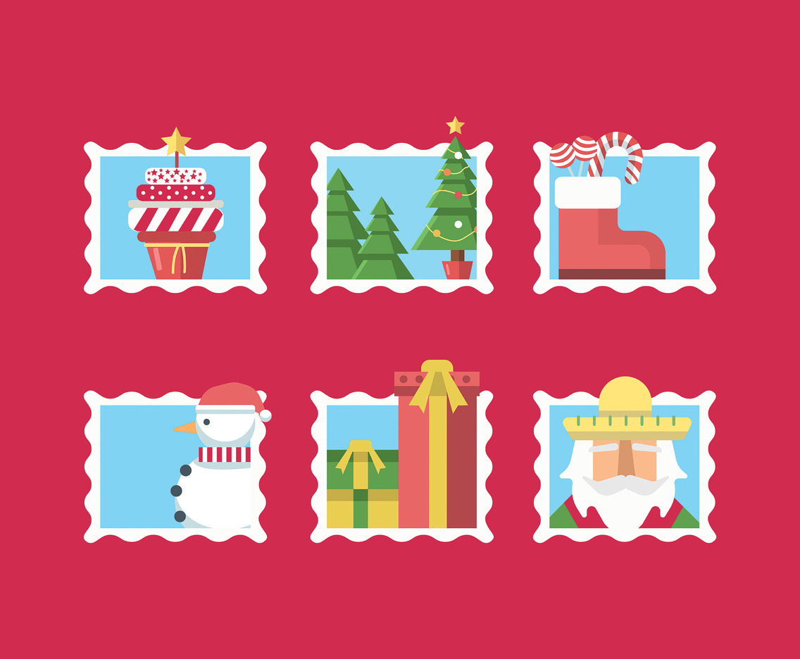 Feliz Navidad Stamp Vector