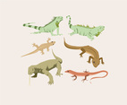 Various Lizard Vector