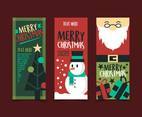 Feliz Navidad Merry Christmas Banners Vector