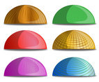 Six Dome with Different Linear Details Vectors 