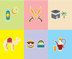 Saudi Icons Vector