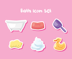 Bath Icon Sticker Set