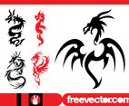 Dragon Tattoos Set