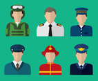 Flat Trooper Collection Vector
