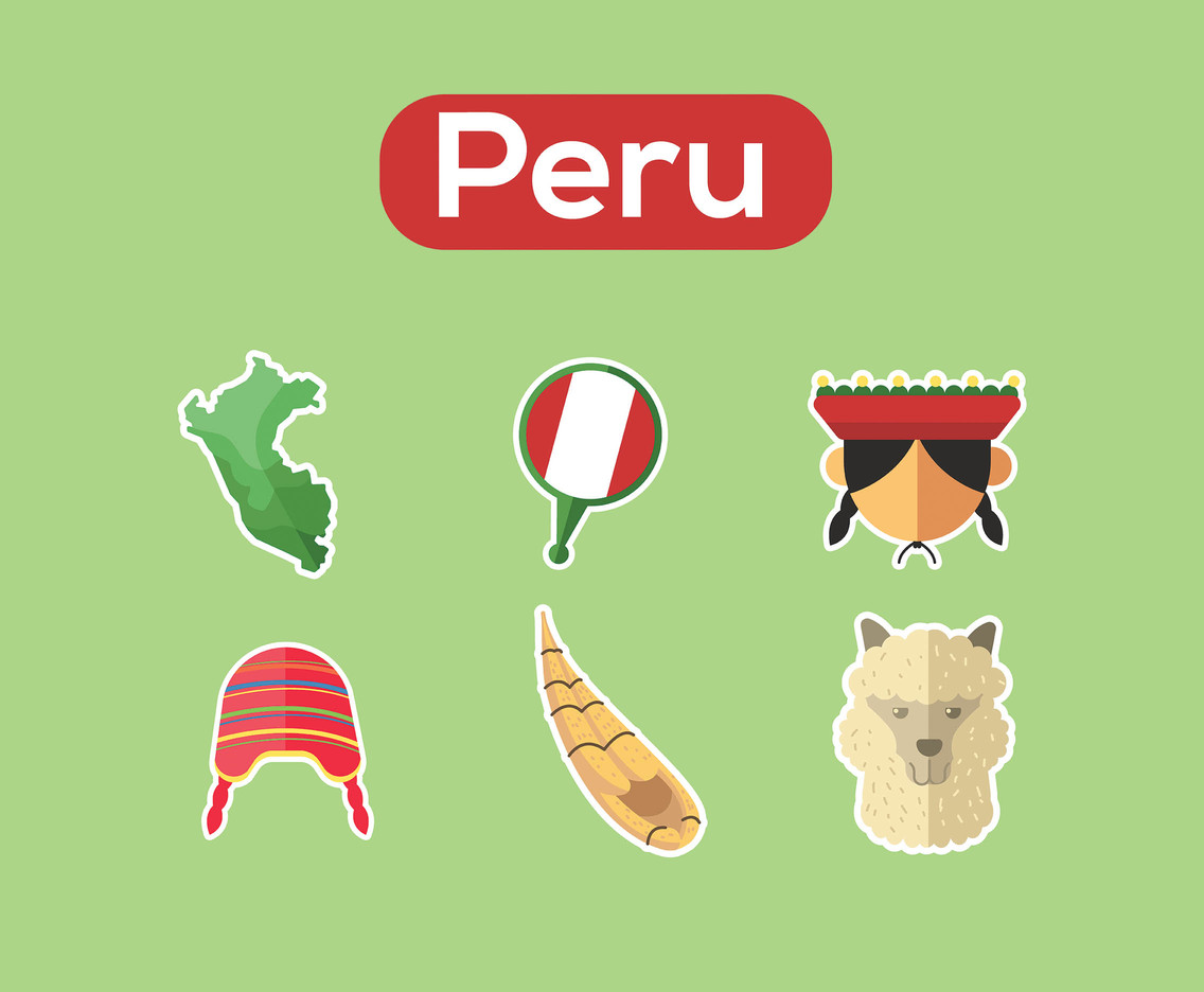 Peru Vector Green Background