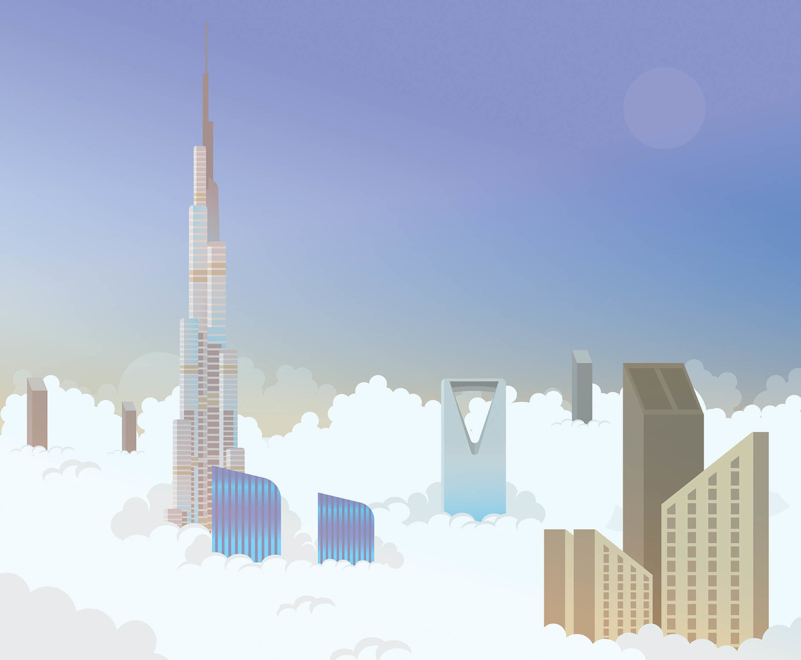 Saudi Burj Khalifa Tower Vector