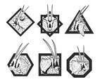 Oryx logo design set.