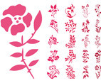 Flowers Silhouettes Set