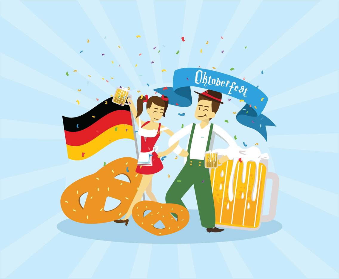 Free Oktoberfest Couple Vector 