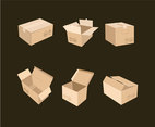 Simple Carton Boxes Vector 