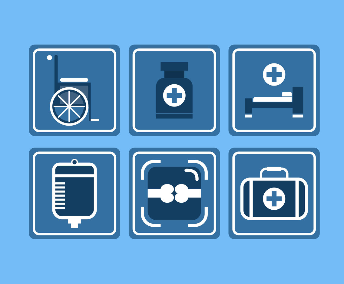 Medical Treatment Icons Vector