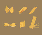 Pasta Vector in Brown Background
