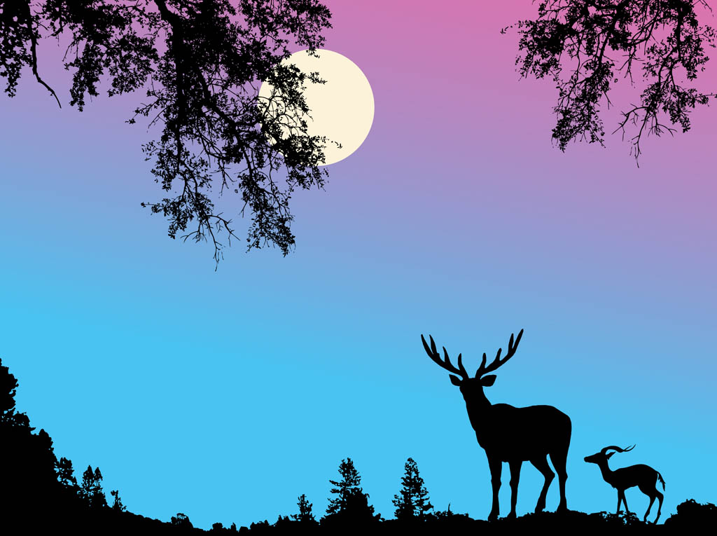 Deer Background Vector