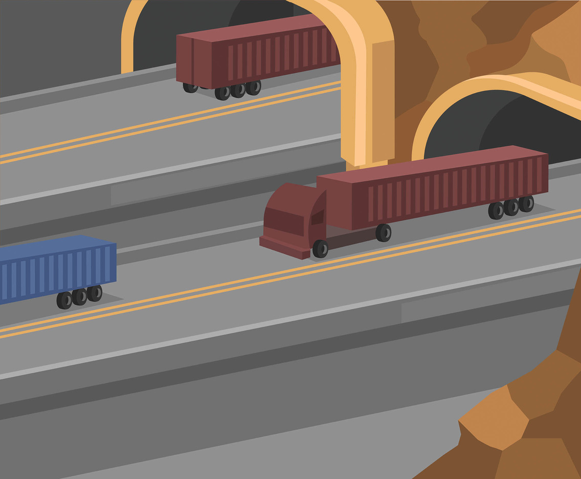 Highway Tunnel Vector