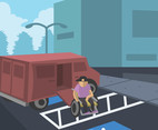 Wheelchair and Parking Spot Vector
