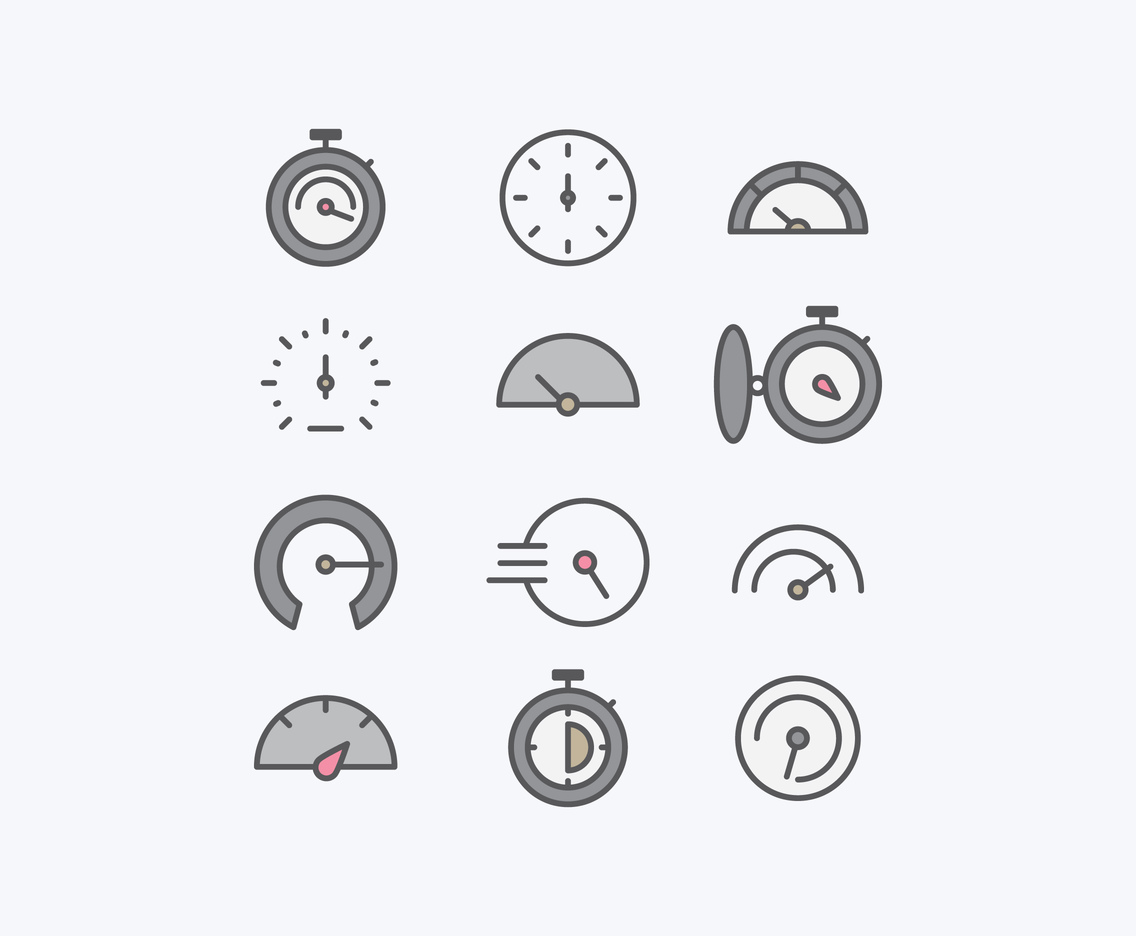 Set Of Watches And Speedometer