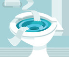 Toilet Whirlpool Vector