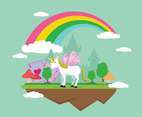 Free Wonderland with unicorn Illustration